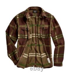 Ralph Lauren RRL Brown Plaid Jacquard 1880's Saddle Blanket Workshirt Shirt New