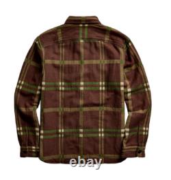 Ralph Lauren RRL Brown Plaid Jacquard 1880's Saddle Blanket Workshirt Shirt New