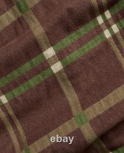 Ralph Lauren RRL Brown Plaid Jacquard 1880's Saddle Blanket Workshirt Shirt New