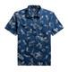 Ralph Lauren Rrl Lightweight Japanese Cotton Rodeo Print Indigo Camp Shirt S New