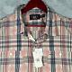 Ralph Lauren Rrl Shirt Mens Xxl Pink Plaid Plaid Aztec Plaid Jacquard Aztec