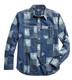 Ralph Lauren Rrl Vintage Inspired Indigo Twill Patchwork Print Workshirt M New