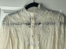 Ralph Lauren RRL Women's Lace Button Down Shirt Size 2 New With Tags! Stunning