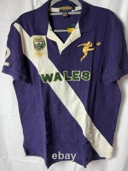 Ralph Lauren Rugby Big Kicker Polo Short Sleeve Men's PURPLE NWT LARGE Wales