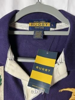 Ralph Lauren Rugby Big Kicker Polo Short Sleeve Men's PURPLE NWT LARGE Wales