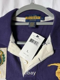 Ralph Lauren Rugby Big Kicker Polo Short Sleeve Men's PURPLE NWT LARGE Wales