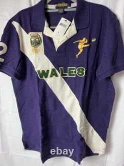 Ralph Lauren Rugby Big Kicker Polo Short Sleeve Men's PURPLE NWT LARGE Wales