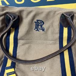 Ralph Lauren Rugby Tote Shoulder Bag Brown NEW W Tag And Box Rare Leather Strap