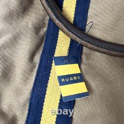 Ralph Lauren Rugby Tote Shoulder Bag Brown NEW W Tag And Box Rare Leather Strap