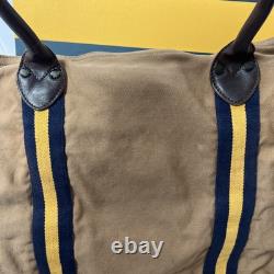 Ralph Lauren Rugby Tote Shoulder Bag Brown NEW W Tag And Box Rare Leather Strap