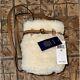 Ralph Lauren Shearling Leather Medium Crossbody-white/laurel Tan Nwt Dust Cover