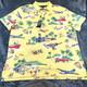 Ralph Lauren Shirt Polo Bear 2xl Yellow All Over Print Short Sleeve Brand New