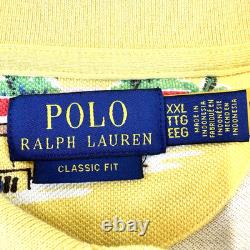 Ralph Lauren Shirt Polo Bear 2XL Yellow All Over Print Short Sleeve Brand New