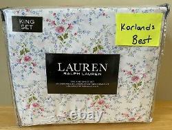 Ralph Lauren Spring Bouquet KING XDP 4p Sheet Set Pink Cottage Floral New