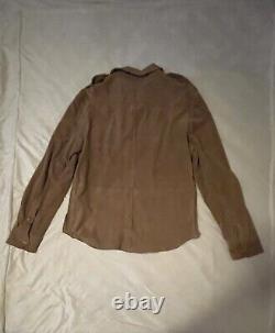 Ralph Lauren Suede Leather Button Down Shirt