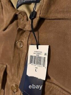 Ralph Lauren Suede Leather Button Down Shirt