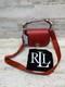 Ralph Lauren Tanner Crossbody Medium Martin Red Leather Bag New