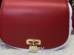 Ralph Lauren Tanner Crossbody Medium Martin Red Leather Bag New