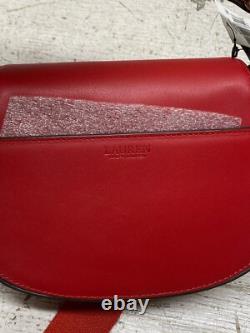 Ralph Lauren Tanner Crossbody Medium Martin Red Leather Bag New