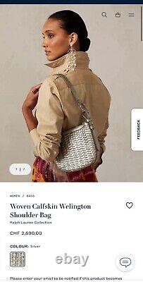 Ralph Lauren Wellington Collection Woven Shoulder Premium Luxury Designer Bag