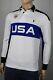 Ralph Lauren White Blue Usa Custom Fit Rugby Polo Nwt $145