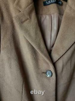 Ralph Lauren Women's 3-Button Wool Blend Walker Coat New Vicuna Brown 8 NWT