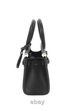 Ralph Lauren Womens RL50Satin Embellished Mini Top Handle Bag Black Size S