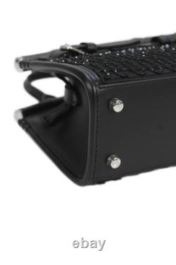 Ralph Lauren Womens RL50Satin Embellished Mini Top Handle Bag Black Size S