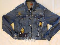 Ralph Lauren Womens Size XL Distressed Patchwork Denim Jacket New with Tags