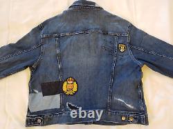 Ralph Lauren Womens Size XL Distressed Patchwork Denim Jacket New with Tags