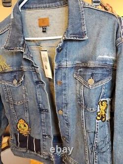 Ralph Lauren Womens Size XL Distressed Patchwork Denim Jacket New with Tags