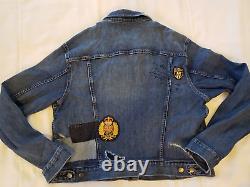 Ralph Lauren Womens Size XL Distressed Patchwork Denim Jacket New with Tags