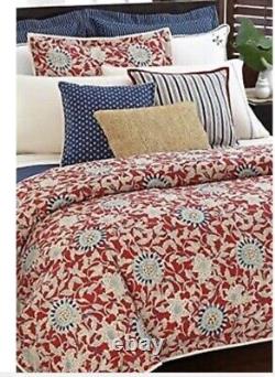 Ralph Lauren cote d'azur king duvet. Red navy sunflowers new without tags