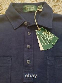 Ralph Lauren men's Polo Country Moleskin Popover Pullover Workshirt Navy Large