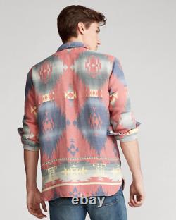 Rare $358 New Polo Ralph Lauren S Southwestern RRL Aztec Work Shirt Jacket