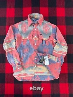 Rare $358 New Polo Ralph Lauren XS/S Southwestern RRL Aztec Work Shirt Jacket