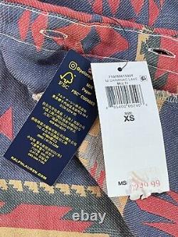 Rare $358 New Polo Ralph Lauren XS/S Southwestern RRL Aztec Work Shirt Jacket