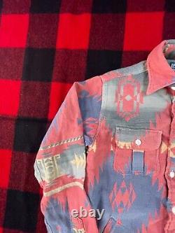 Rare $358 New Polo Ralph Lauren XS/S Southwestern RRL Aztec Work Shirt Jacket