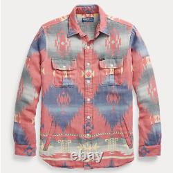 Rare $358 New Polo Ralph Lauren XS/S Southwestern RRL Aztec Work Shirt Jacket