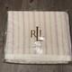 Rare New Ralph Lauren Queen Size Flat Sheet Inverness Multi Stripe Pink Vintage