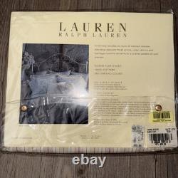 Rare NEW Ralph Lauren Queen Size Flat Sheet Inverness Multi Stripe Pink Vintage