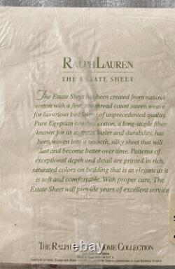 Rare New Ralph Lauren THERESE Egyptian Cotton Floral Pink Fitted Sheet Queen
