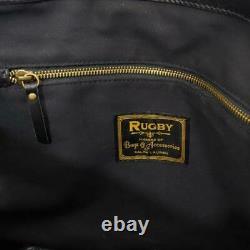 Rare Nwt $350 Ralph Lauren Rugby Wool Plaid Leather Trim Tote Bag