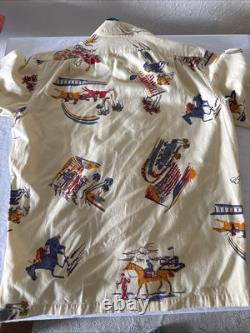 Rare Polo Ralph Lauren Equestrian Horse Sportsman Western Shirt Size M