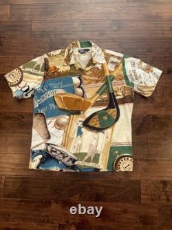 Rare Vintage Ralph Lauren Polo Golf Sticks Stadium Sport P Wing Hole In One Lg