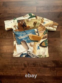 Rare Vintage Ralph Lauren Polo Golf Sticks Stadium Sport P Wing Hole In One Lg