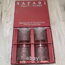 Safari Ralph Lauren Signature Collection Set of 4 Glasses New