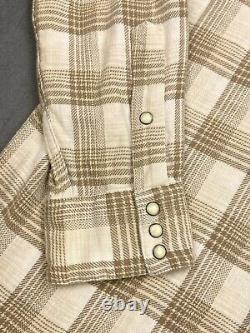 VTG Polo Ralph Lauren Flannel Shirt Mens XXL Plaid Pearl Snap Western Cowboy NEW