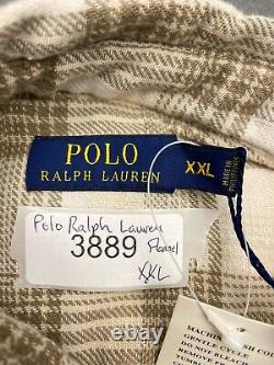 VTG Polo Ralph Lauren Flannel Shirt Mens XXL Plaid Pearl Snap Western Cowboy NEW