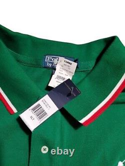VTG Polo Ralph Lauren Italy Rugby Shirt Chief Keef Y2K Green Custom Fit 5LT New